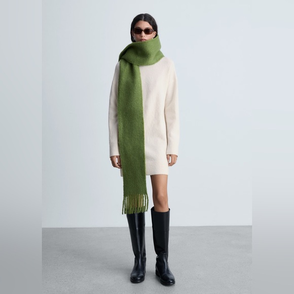 Mango Cream Mini Turtleneck Dress NWT - Picture 3 of 5